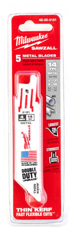 PUUKKOSAHANT MET 5KPL 100/14TPI MILW - Puukkosahanterät metalli - 63848005181 - 1