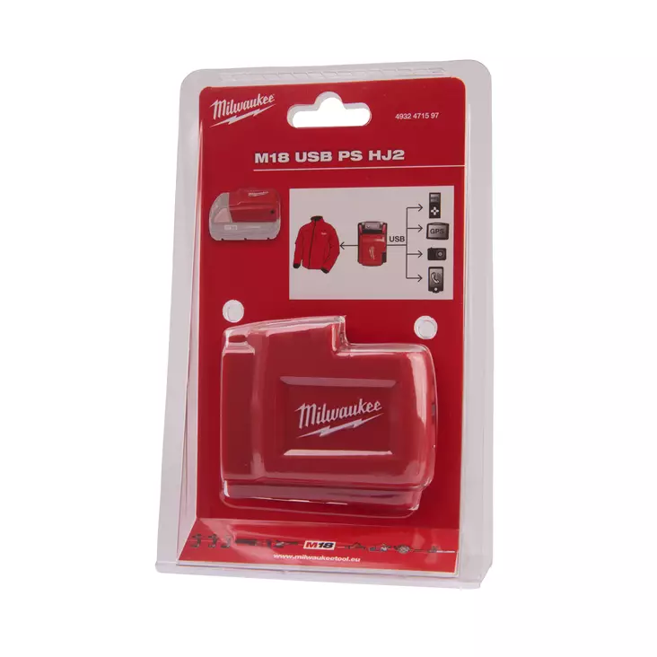 MILWAUKEE M18 USB ADAPTERI - M18 18V Akut ja laturit - 800M18USBPSHJ2 - 1