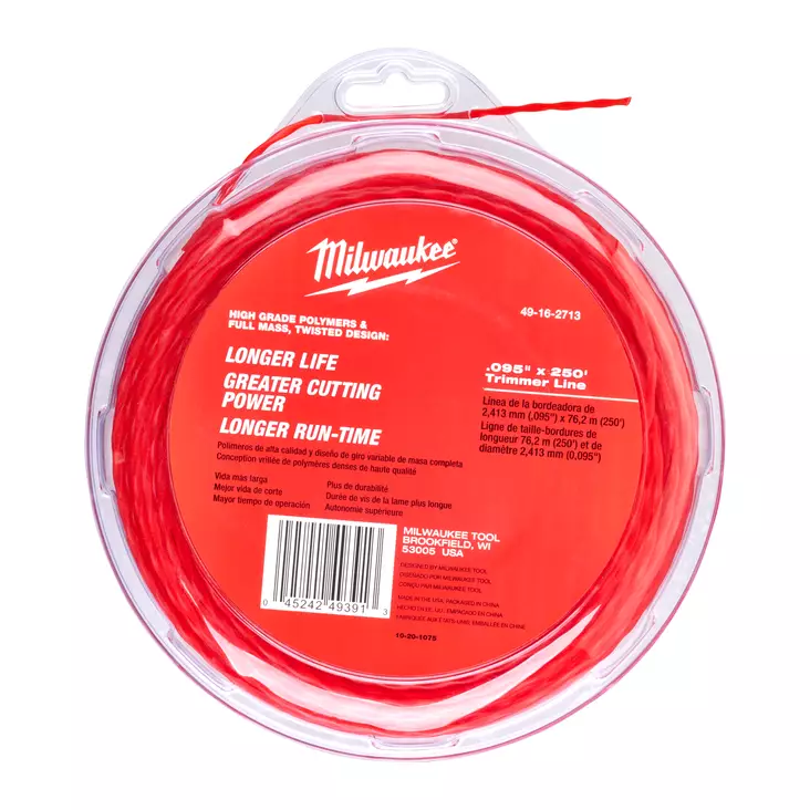 MILWAUKEE TRIMMERIN SIIMA 2,4MM 76M - M18 18V Puutarhanhoito - 8001002713 - 1