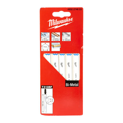PISTOSAHANTERÄ 5KPL T318BF 105/2,0 MILW - Pistosahanterät metalli - 6374932274653 - 1