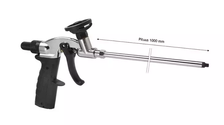 VAAHTOPISTOOLI PITKÄ MET 1000MM - Vaahtopistoolit - 84010404 - 1