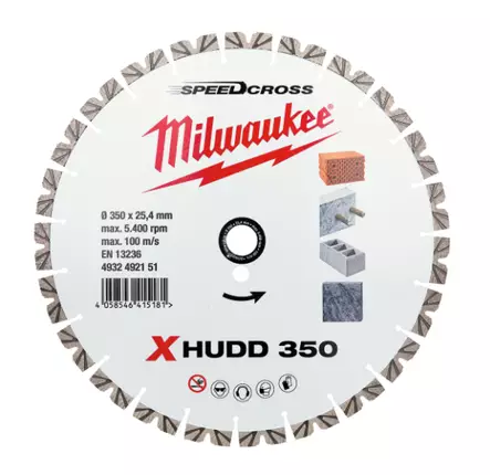 TIMANTTILAIKKA MILWAUK XHUDD 350 BETONI - Timanttilaikat katkaisu - 64410124555 - 1