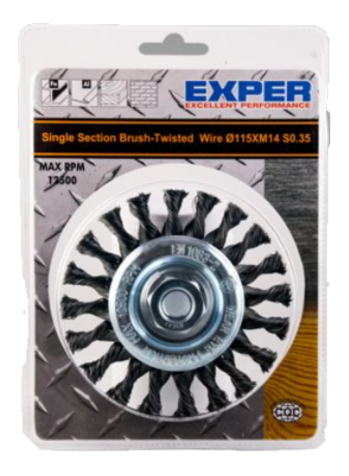 TERÄSHARJA 115MM M14 PALMIKOITU - Teräsharjat - 61110155 - 1