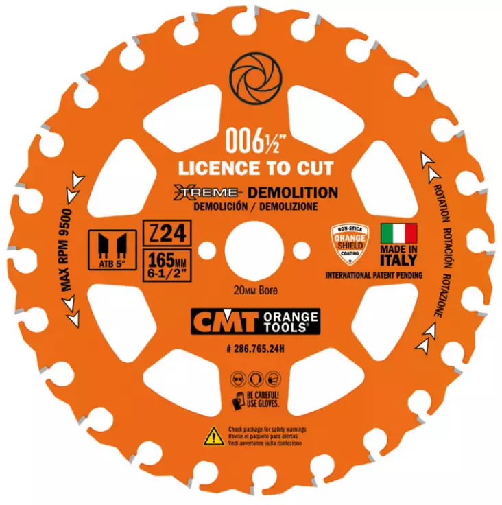 PYÖRÖSAHANTERÄ 165x24Tx20 MM DEMOLITION - Pyörösahanterät metalli - 6351011345 - 1