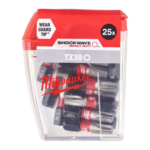 TORX BITS T30 MILW SHOCKWAVE - Ruuvauskärjet torx - 629352557 - 1
