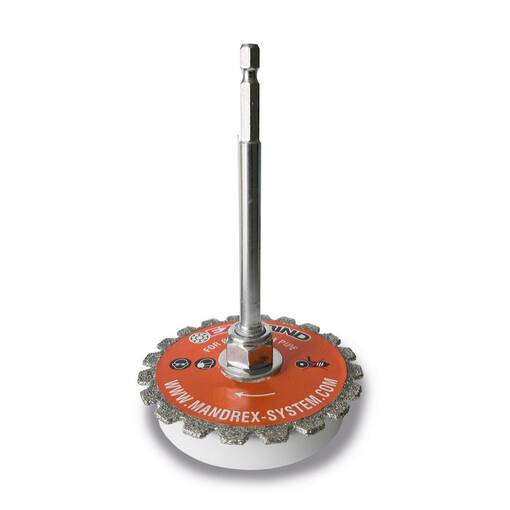 MANDREX TIMANTTITERÄ 90-150 PUTKILLE - Reikäsahan keskiöt - 63610534038 - 1